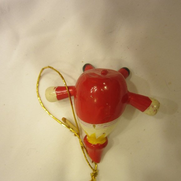 VTG 60'S SET OF 3 WOODEN ORNAMENTS, VERY CUTE - Picture 3 of 8